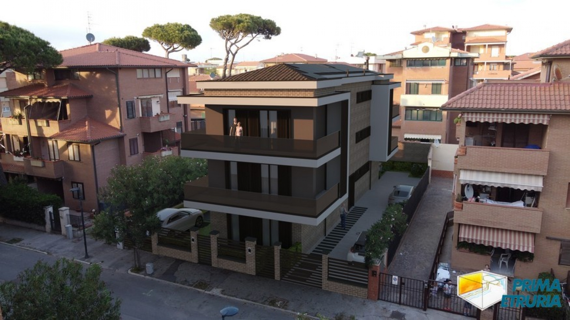 Appartamento al primo piano con terrazzo in elegante nuova costruzione - Zona Centro -