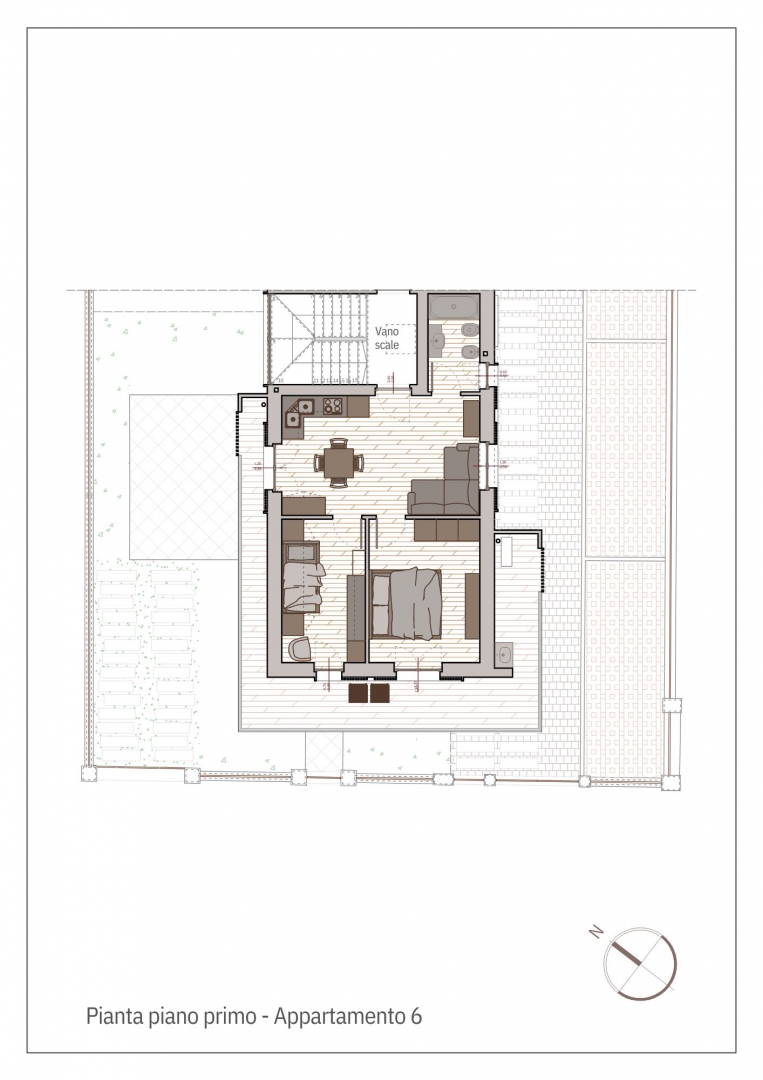 Appartamento al secondo piano con terrazzo in elegante nuova costruzione - Zona Centro -