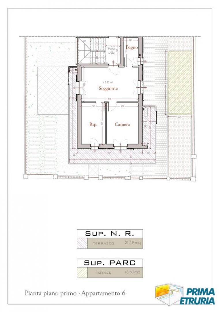Appartamento al secondo piano con terrazzo in elegante nuova costruzione - Zona Centro -