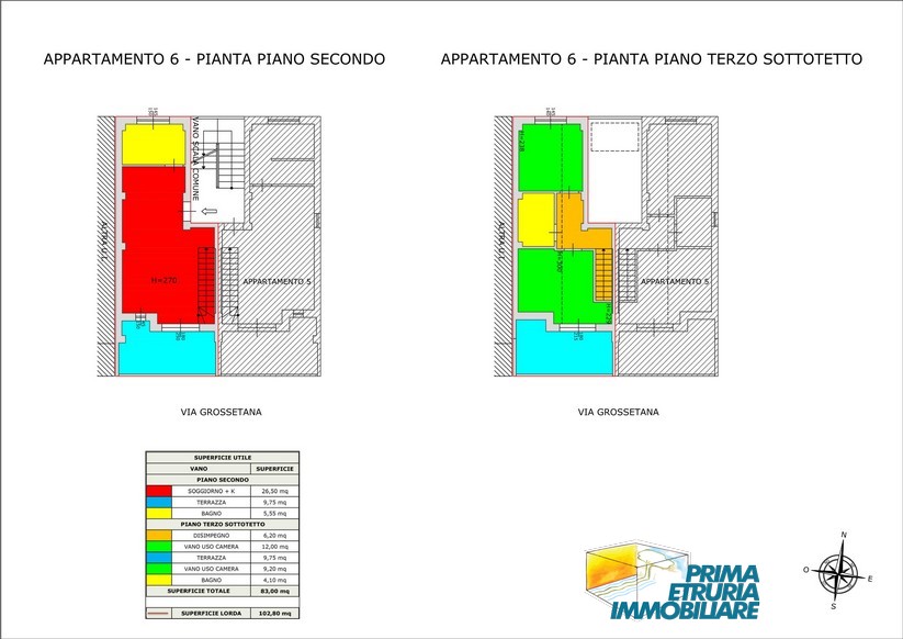 Attico su due livelli con ampi spazi e terrazza con magnifica vista - ZONA CENTRO -
